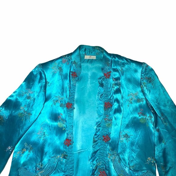Vintage Traditional Hong Kong Hand-tailored silk robe - Picture 8 of 12